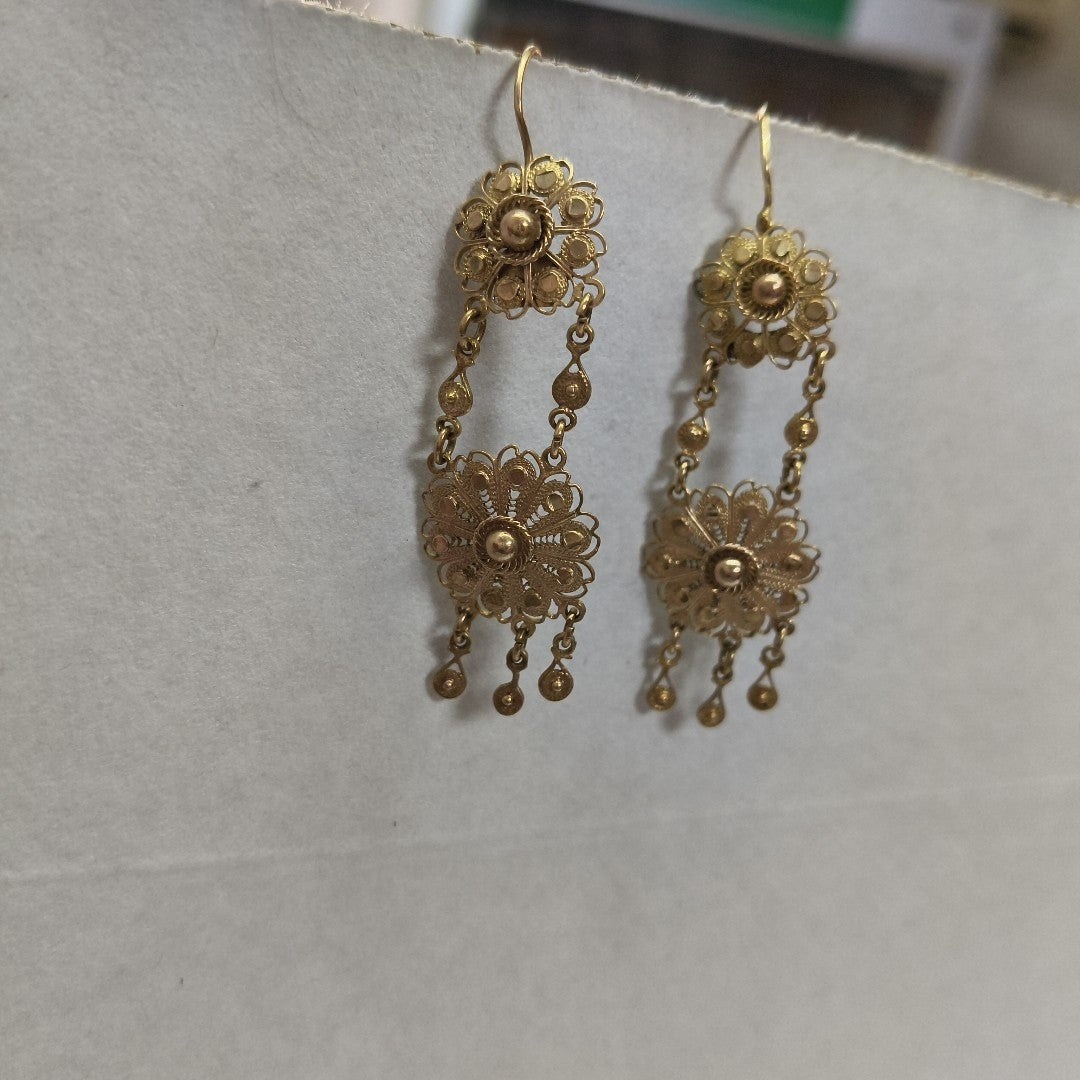 ARETES PAR ORO 8 K 5,50 GRMS (SEMINUEVO)