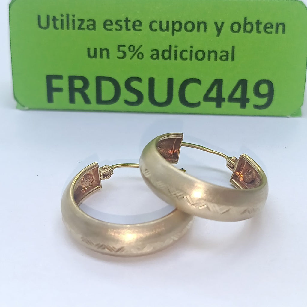ARRACADAS PAR ORO 14 K 2.9 GRMS (SEMINUEVO)