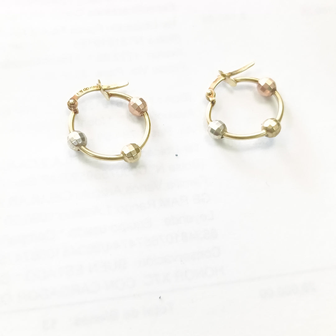 ARRACADAS PAR ORO 10 K 1.7 GRMS (SEMINUEVO)