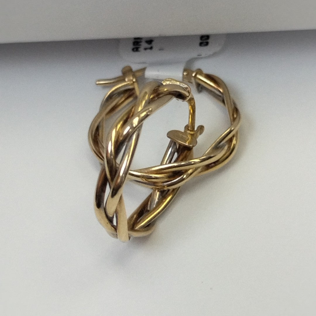 ARRACADAS PAR ORO 14 K 1.8 GRMS (SEMINUEVO)
