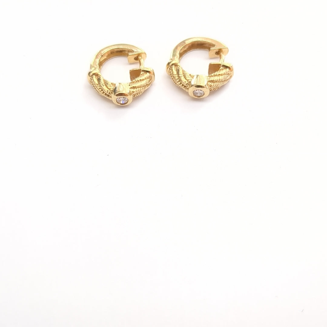 ARETES PAR ORO 14 K 4,20 GRMS (SEMINUEVO)