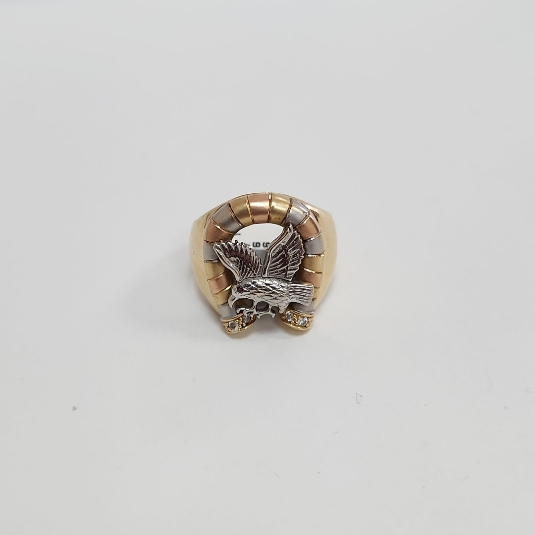 ANILLO ORO, ORO BLANCO 14 K 9.8 GRMS (SEMINUEVO)