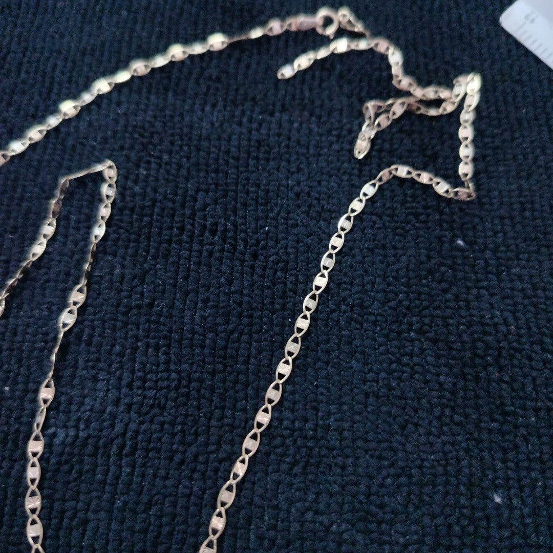 CADENA, MEDALLA RELIGIOSA ORO COMBINADO 10 K 3.4 GRMS (SEMINUEVO)