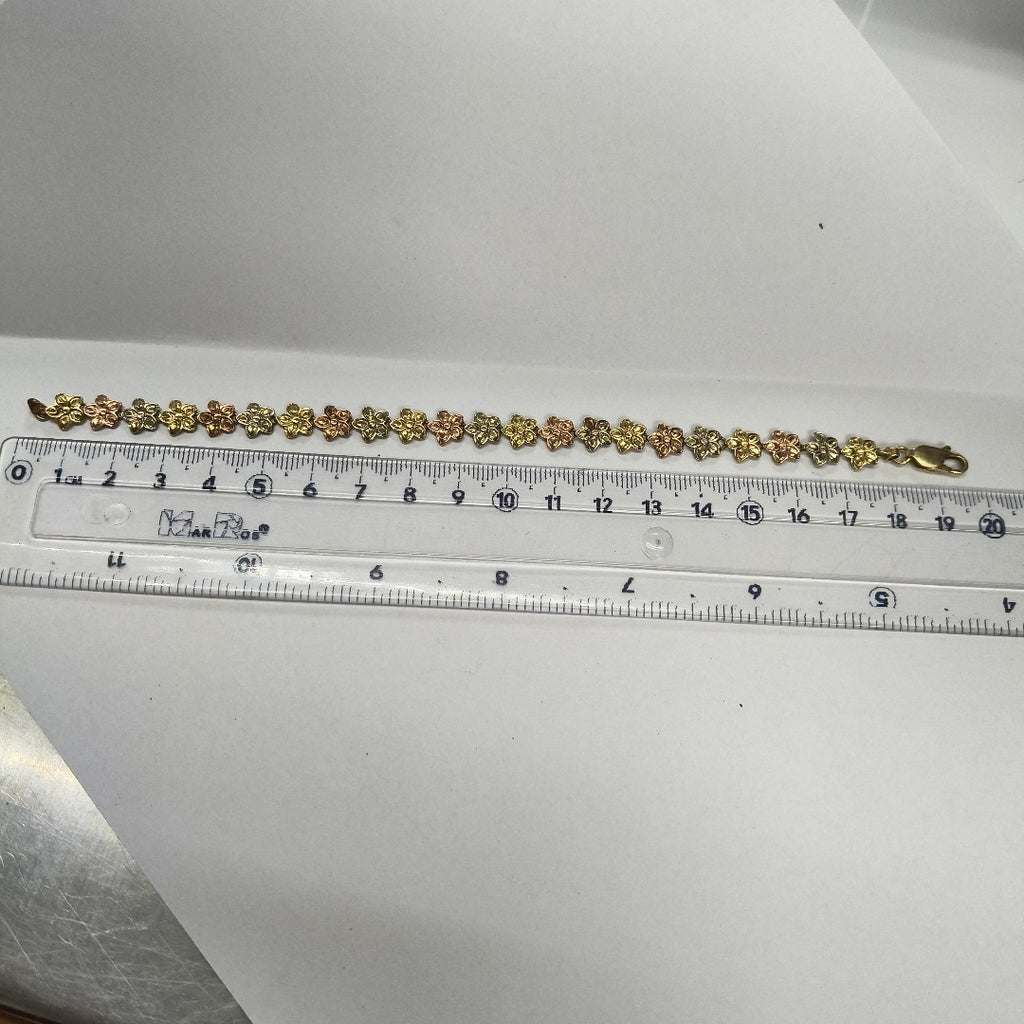 PULSERA ORO COMBINADO 14 K 7,20 GRMS (SEMINUEVO)