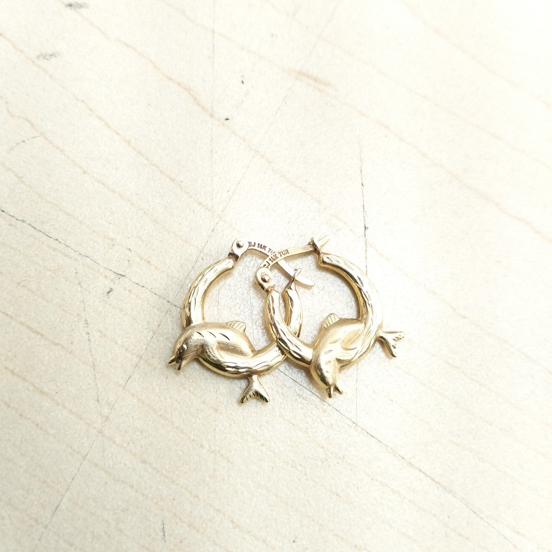 ARRACADAS PAR ORO 14 K 1.6 GRMS (SEMINUEVO)