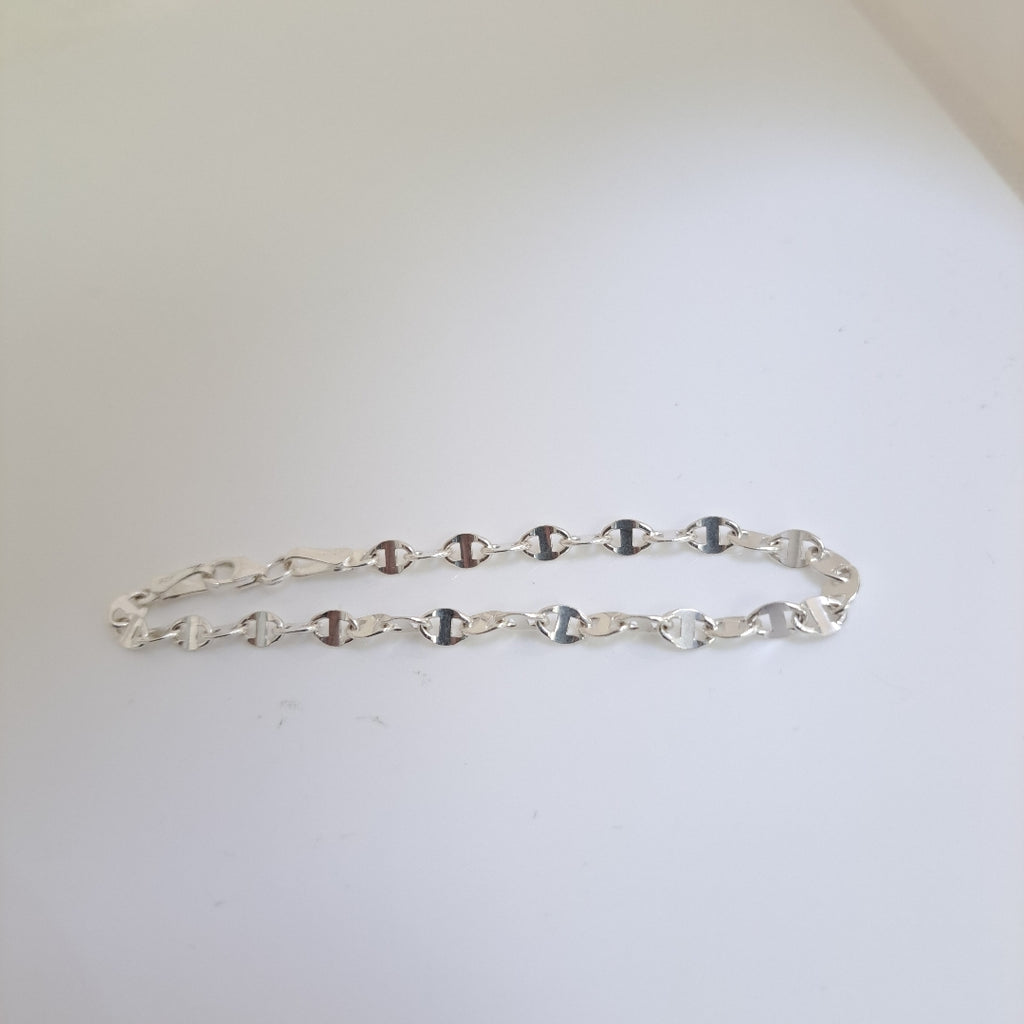 PULSERA TEJIDO ESPECIAL PLATA .925 18 CM 3.3 GR (NUEVO)