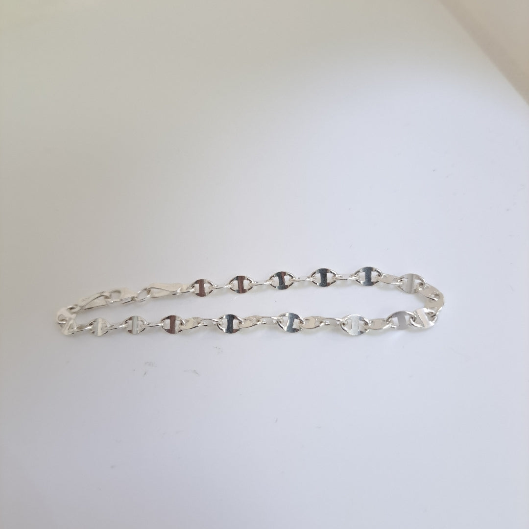 PULSERA TEJIDO ESPECIAL PLATA .925 18 CM 3.3 GR (NUEVO)