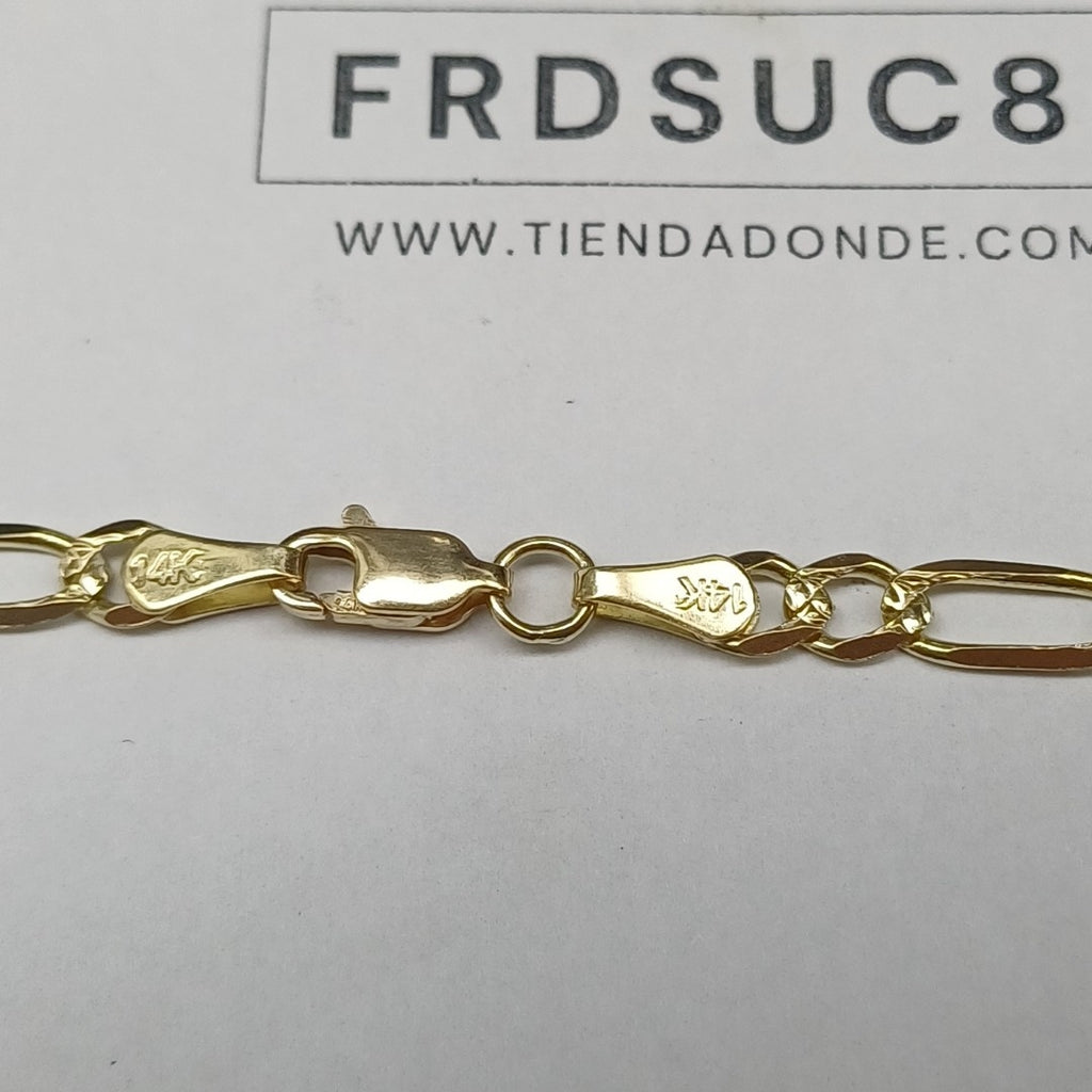 CADENA ESPECIAL PAVE 12.2G 55 CM 14K (NUEVO)