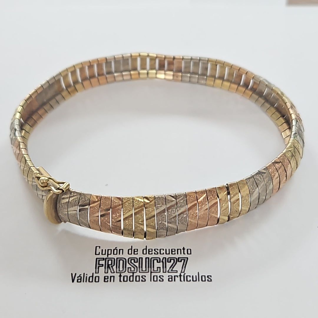PULSERA ORO COMBINADO 14 K 18,40 GRMS (SEMINUEVO)