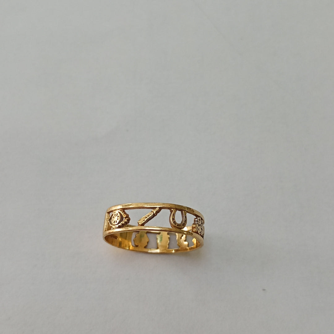 ARGOLLA DE LA SUERTE ORO 14 K 2,40 GRMS (SEMINUEVO)