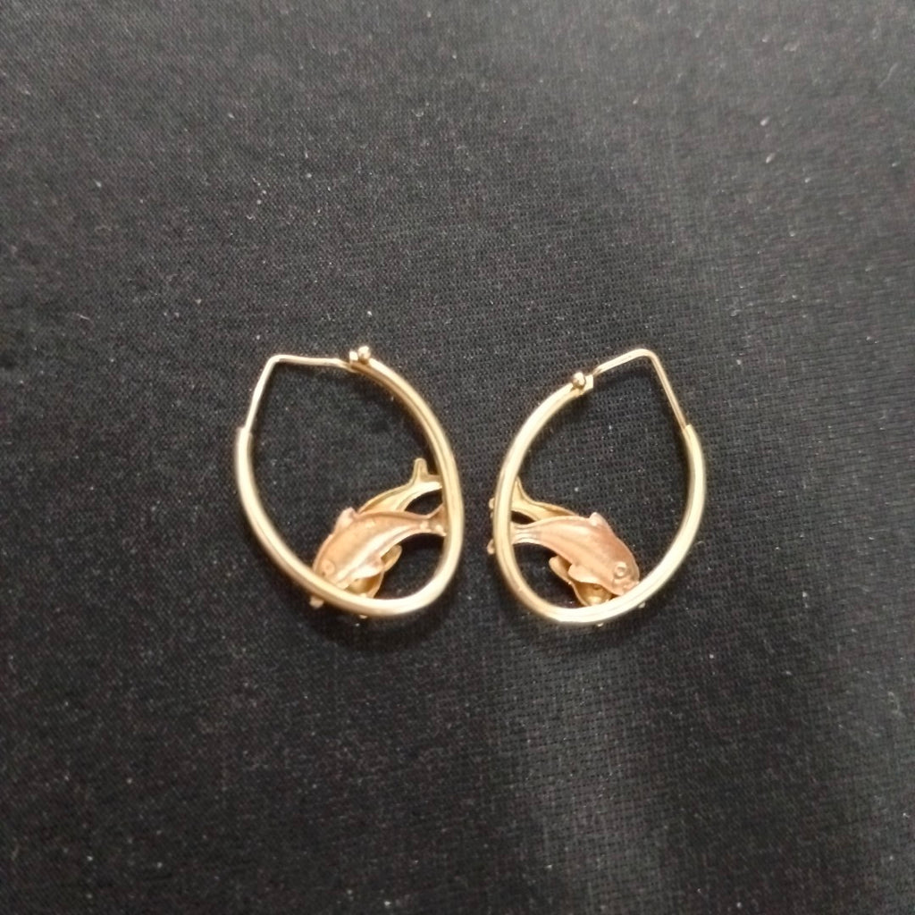 ARRACADAS PAR ORO 14 K 1.7 GRMS (SEMINUEVO)