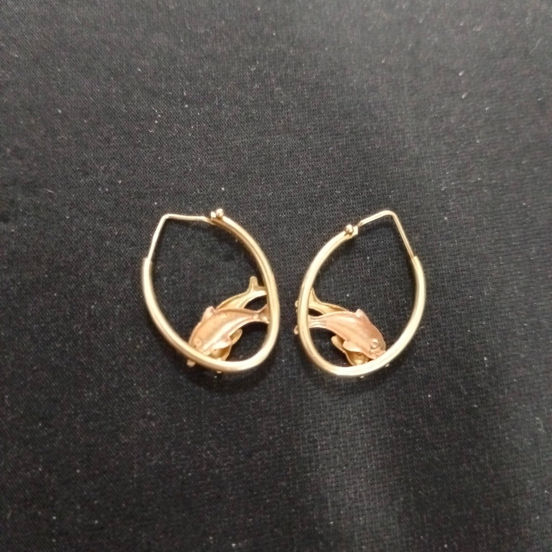 ARRACADAS PAR ORO 14 K 1.7 GRMS (SEMINUEVO)