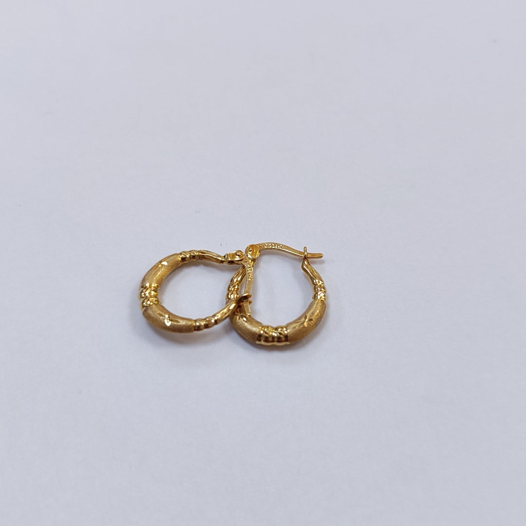ARRACADAS PAR ORO 14 K 1.2 GRMS (SEMINUEVO)