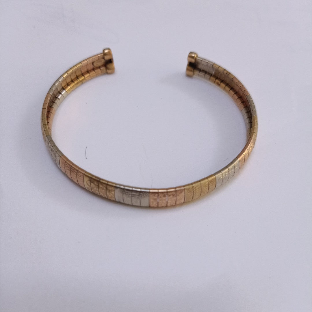 BRAZALETE ORO COMBINADO 14 K 12.6 GRMS (SEMINUEVO)