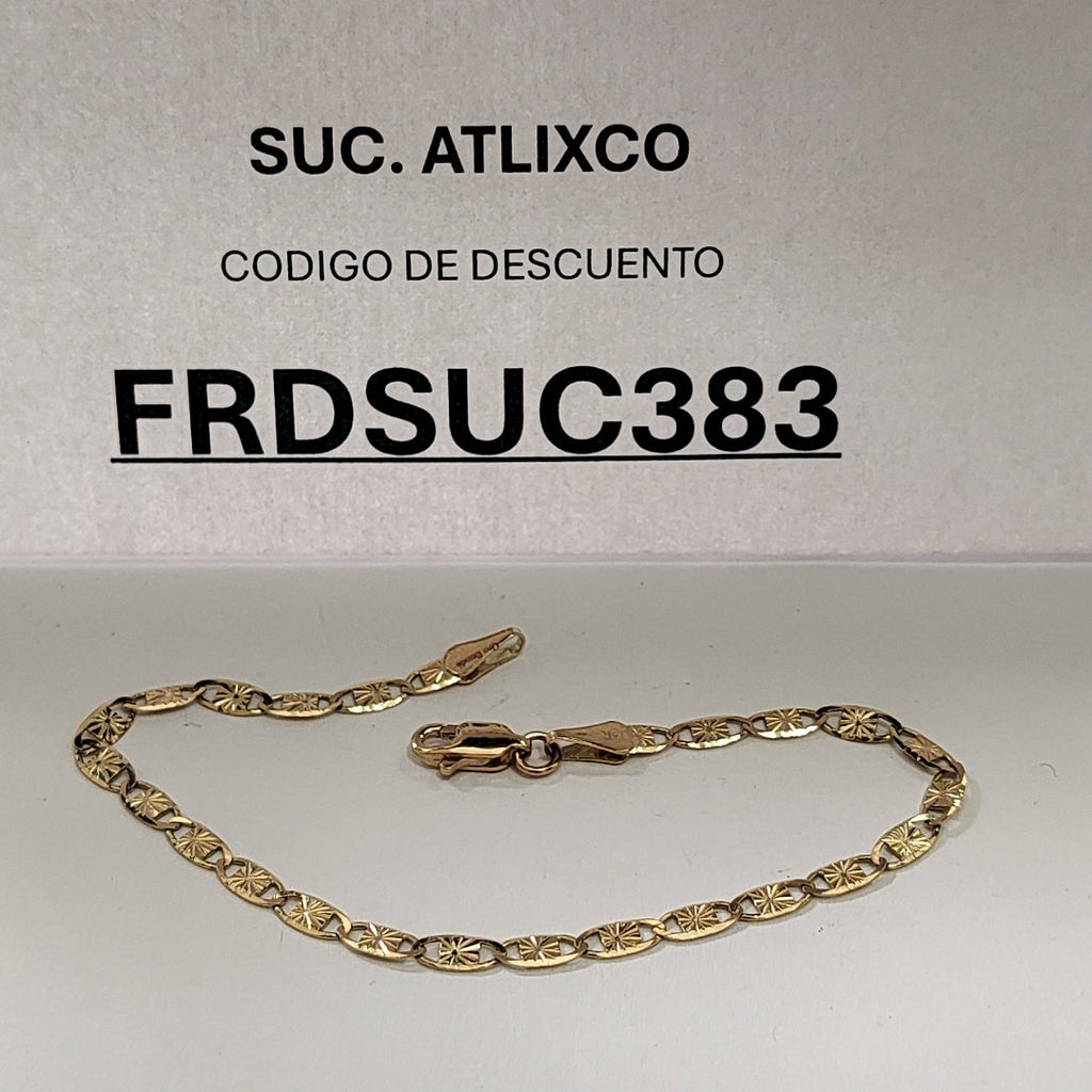PULSERAS GUCHI ORO 14K 18 CM 2.9 GR (NUEVO)