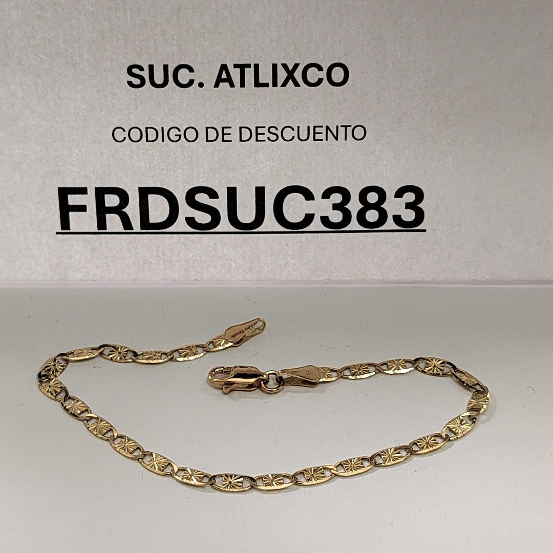 PULSERAS GUCHI ORO 14K 18 CM 2.9 GR (NUEVO)