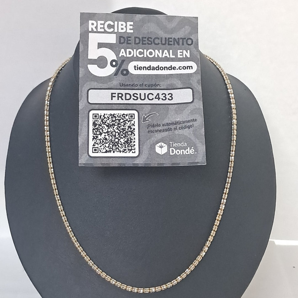 CADENA ORO, ORO COMBINADO 14 K 9.3 GRMS (SEMINUEVO)