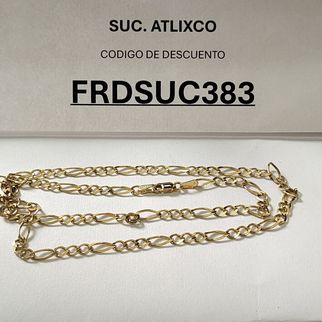 CADENAS TEJIDO 3X1 ORO 10K 50 CM 6.4 GR (NUEVO)