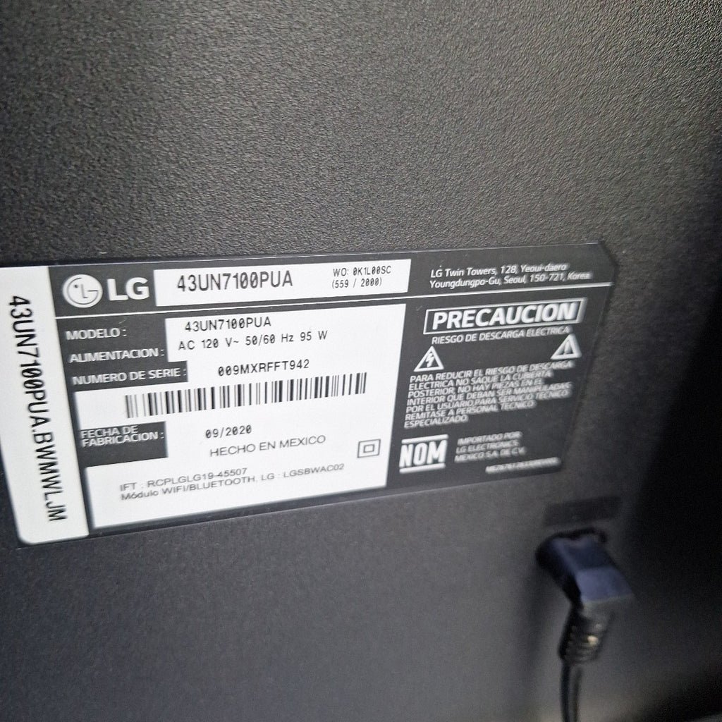 PANTALLA LG 43UN7100PUA (2020) 43" LED 4K (SEMINUEVO)