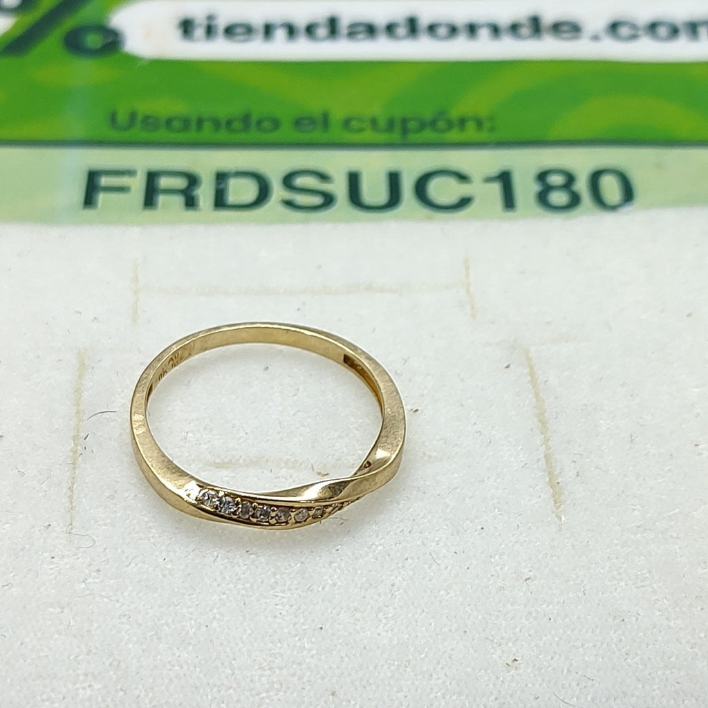 ANILLOS C/CIRCONIA ORO 10K TALLA 9 1.8 GR (NUEVO)