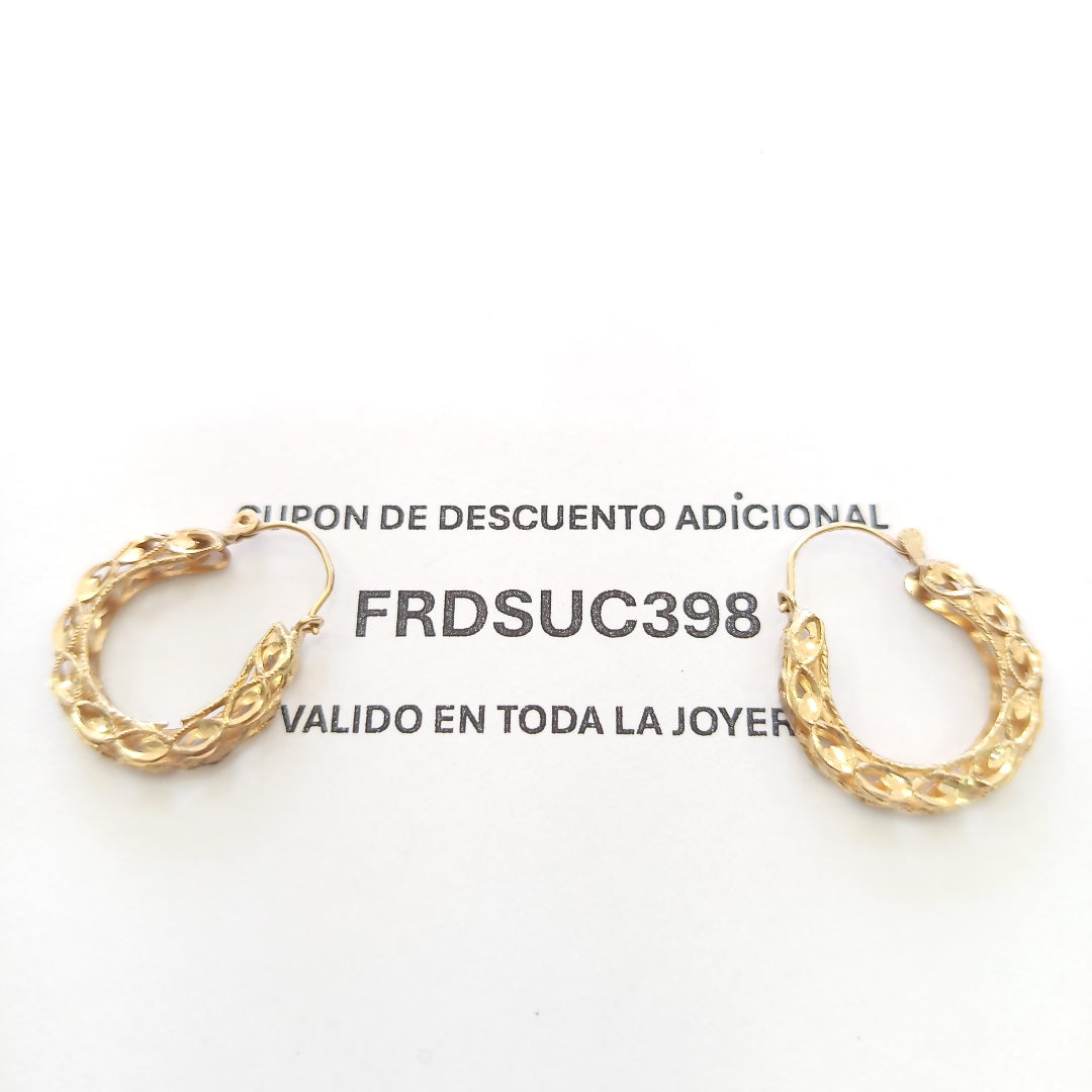 ARRACADAS PAR ORO 8 K 3.1 GRMS (SEMINUEVO)