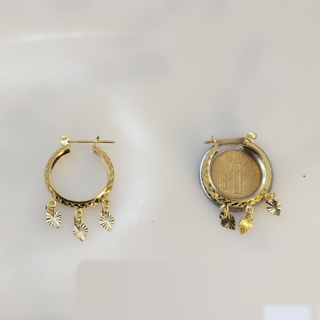 ARETES PAR ORO 14 K 3,20 GRMS (SEMINUEVO)