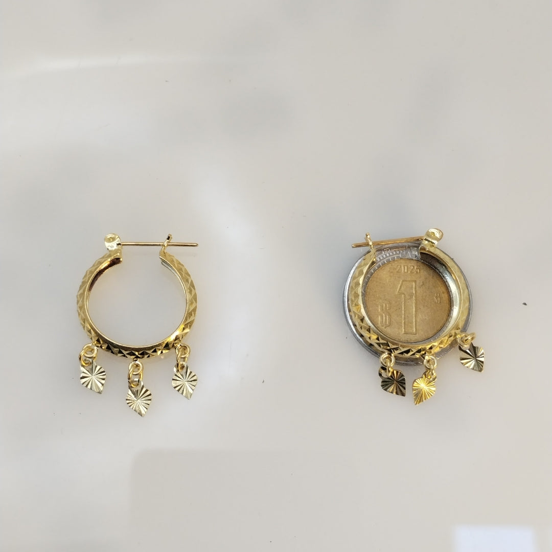 ARETES PAR ORO 14 K 3,20 GRMS (SEMINUEVO)