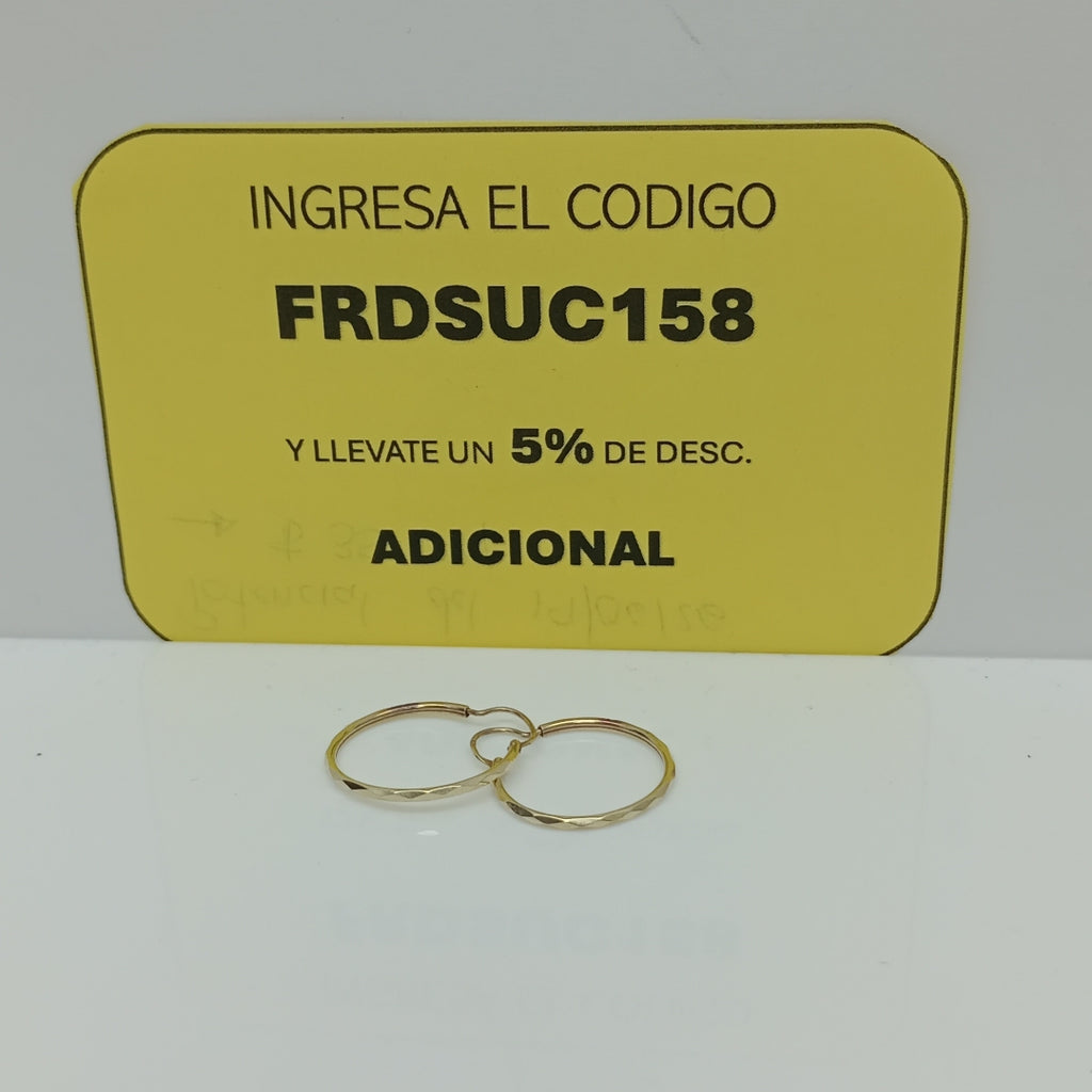 ARRACADAS PAR ORO 14 K 1,10 GRMS (SEMINUEVO)