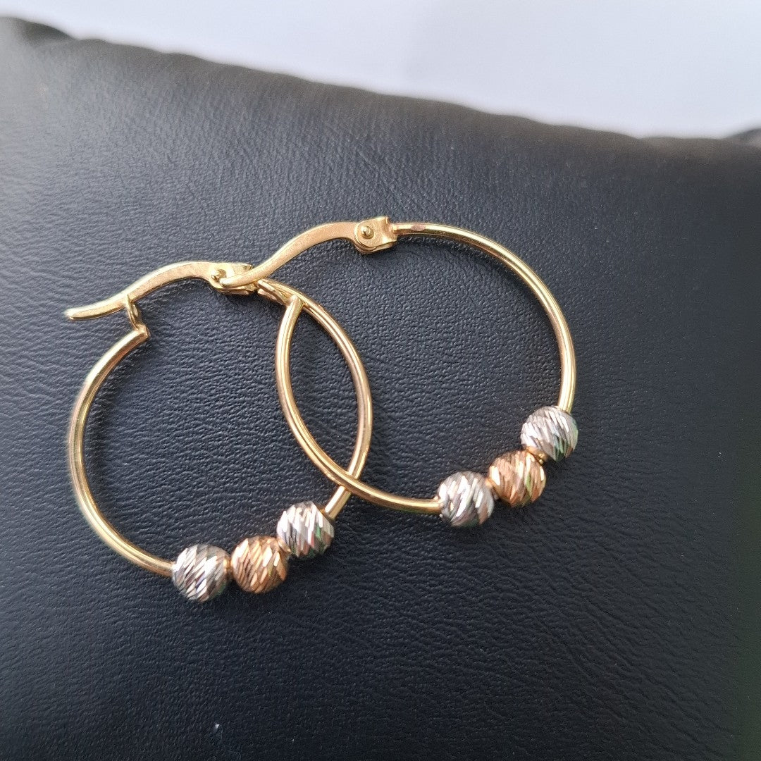 ARRACADAS PAR ORO 14 K 1.7 GRMS (SEMINUEVO)
