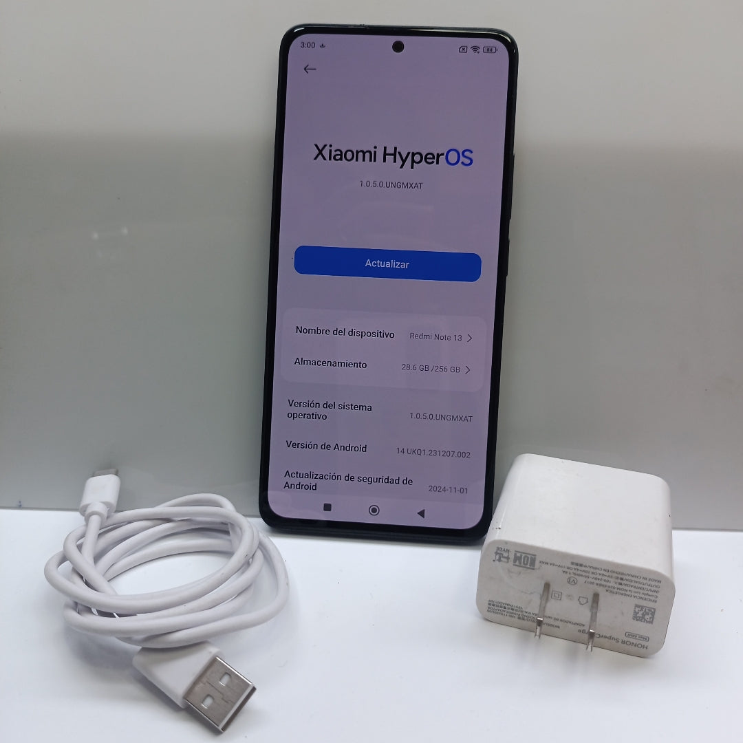 CELULAR XIAOMI REDMI NOTE 13 23129RA5FL (2024) 256 GB 8 GB RAM (SEMINUEVO)