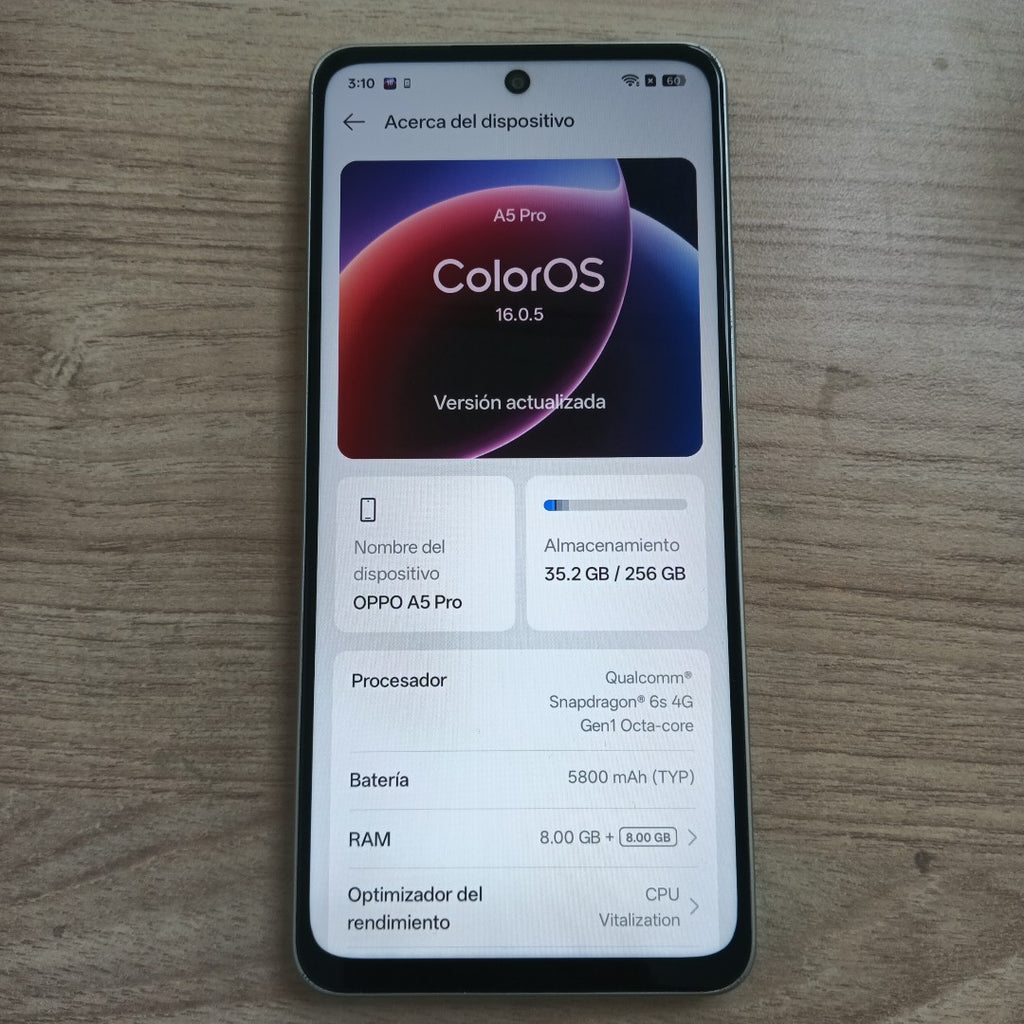 CELULAR OPPO A5 PRO CPH2711 (2025) 256 GB 8 GB RAM (SEMINUEVO)