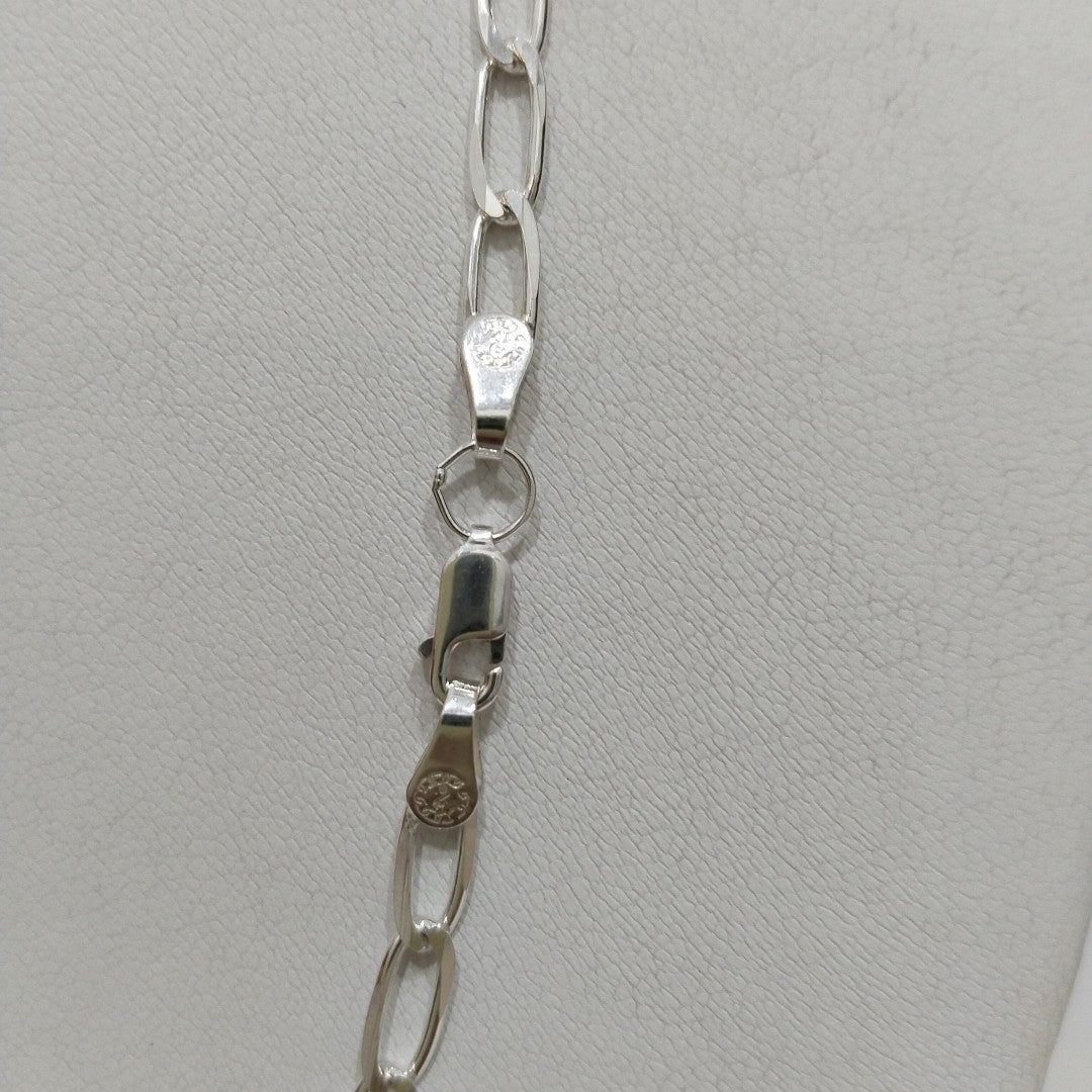 CADENA TEJIDO ESLABONES PLATA .925 55 CM 9.8 GR (NUEVO)