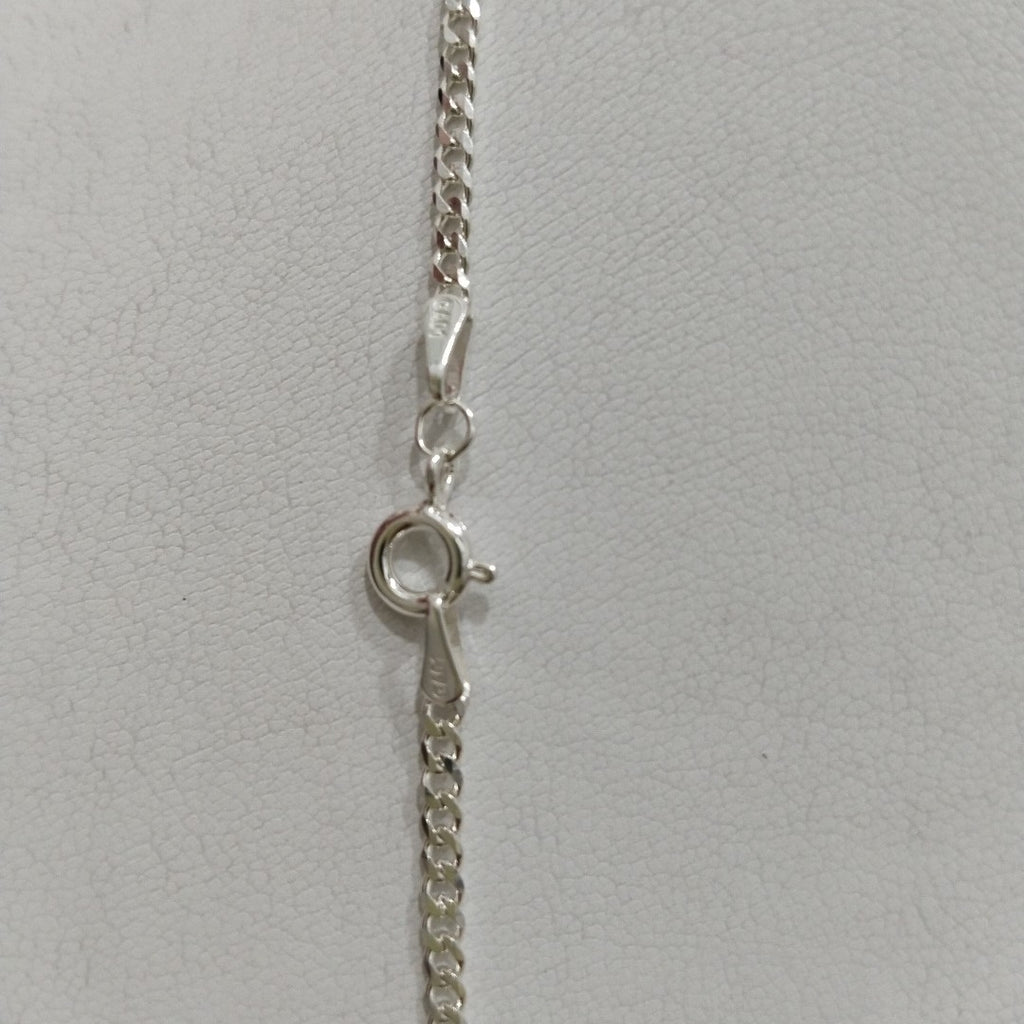 CADENA TEJIDO BARBADO PLATA .925 60 CM 5.6 GR (NUEVO)