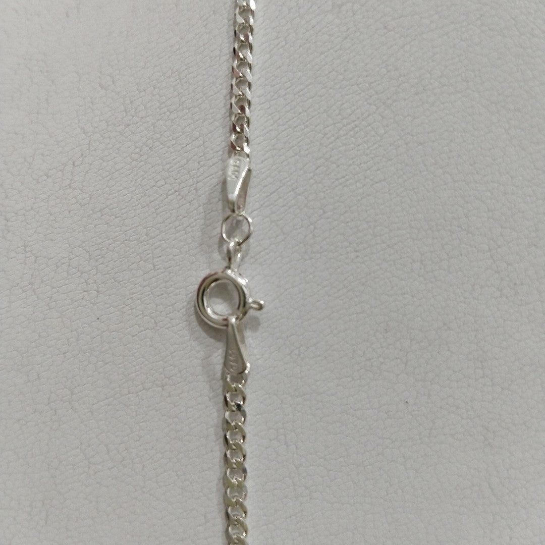 CADENA TEJIDO BARBADO PLATA .925 60 CM 5.6 GR (NUEVO)