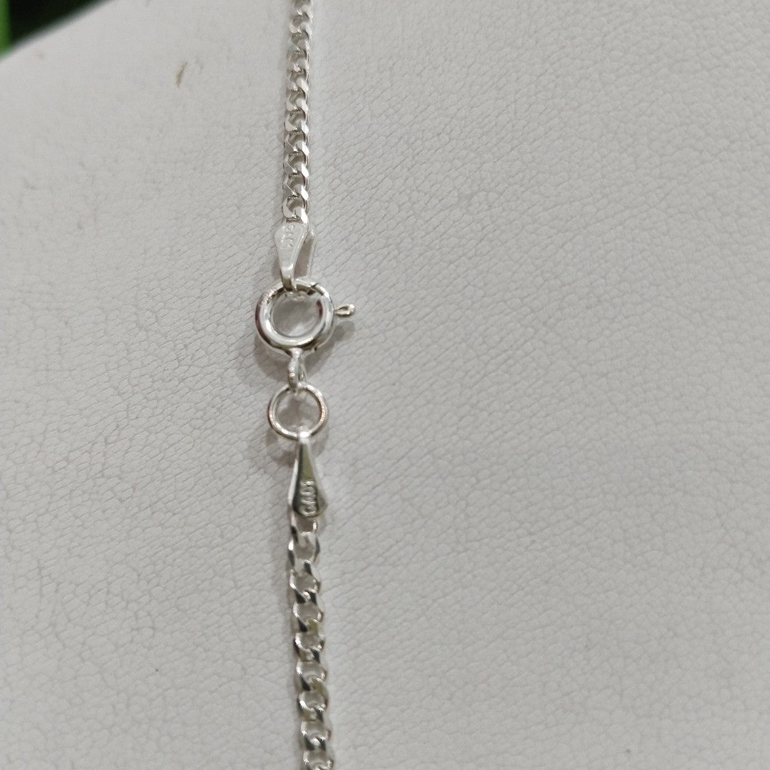 CADENA TEJIDO BARBADO PLATA .925 55 CM 5.3 GR (NUEVO)