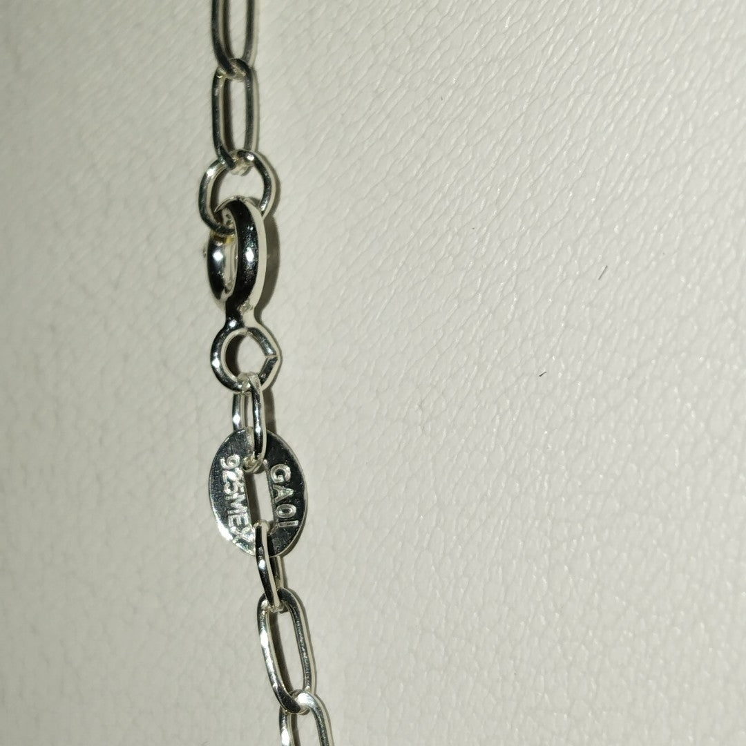 CADENA TEJIDO ESLABONES PLATA .925 55 CM 2.8 GR (NUEVO)