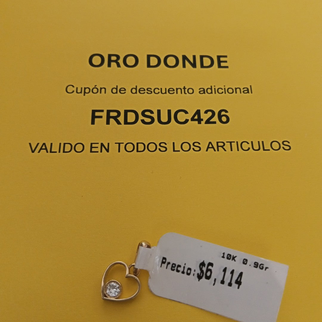 DIJES CORAZON ORO 10K 0.9 GR (NUEVO)