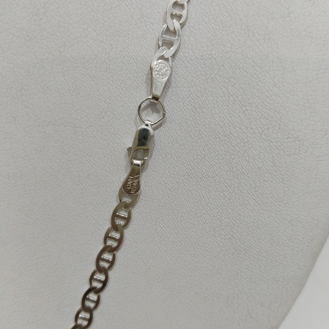 CADENA TEJIDO GUCHI PLATA .925 55 CM 11.6 GR (NUEVO)