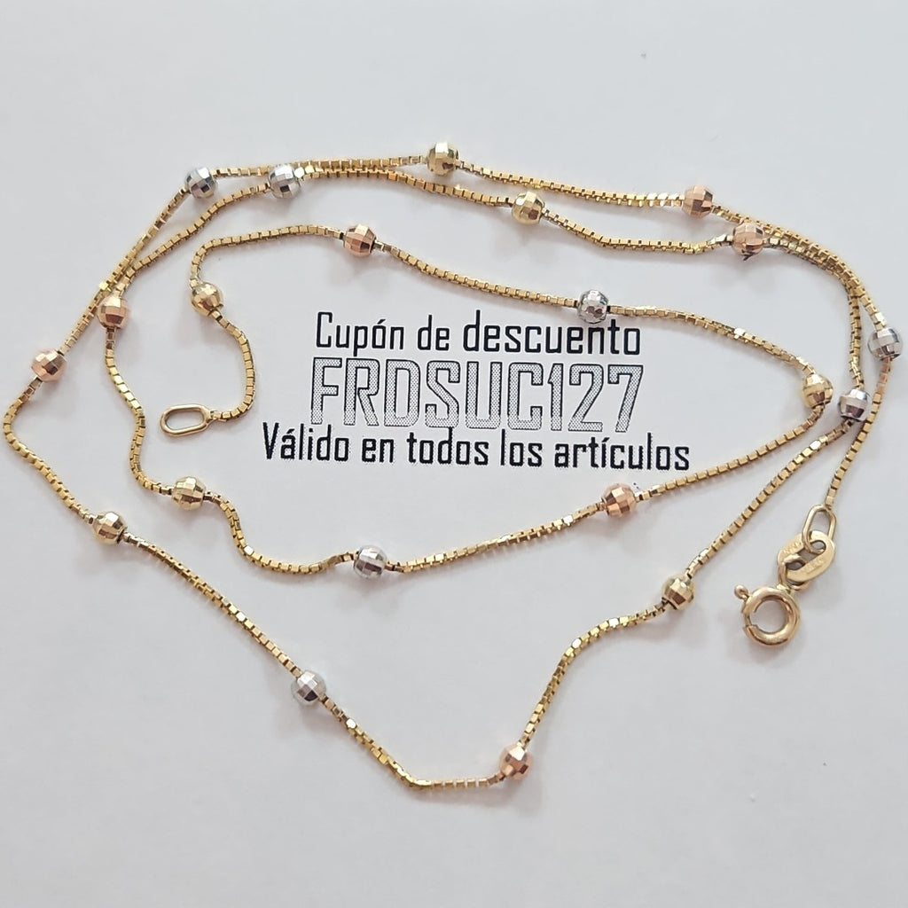 GARGANTILLA ORO, ORO COMBINADO 14 K 3.8 GRMS (SEMINUEVO)