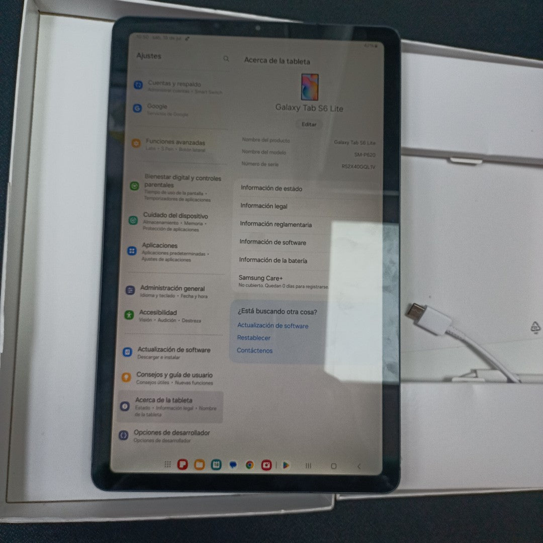 TABLETA SAMSUNG GALAXY TAB S6 LITE SM-P620 (2024) 128 GB 4 GB RAM (SEMINUEVO)