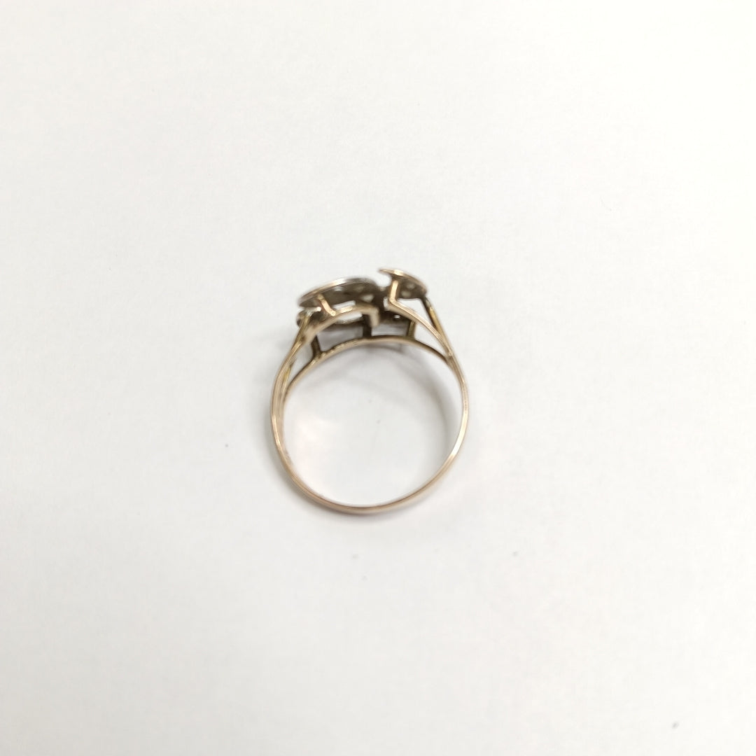 ANILLO ORO,PLATA PALADIO,RODIADO 8 K 2,20 GRMS (SEMINUEVO)