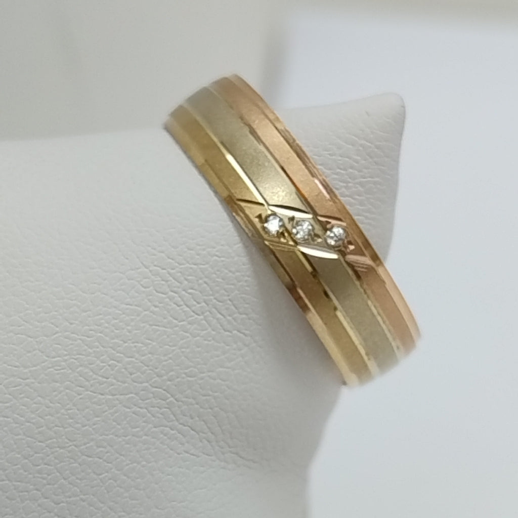 ARGOLLA ORO COMBINADO 14 K 3,50 GRMS (SEMINUEVO)