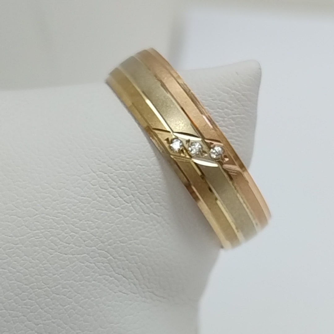 ARGOLLA ORO COMBINADO 14 K 3,50 GRMS (SEMINUEVO)