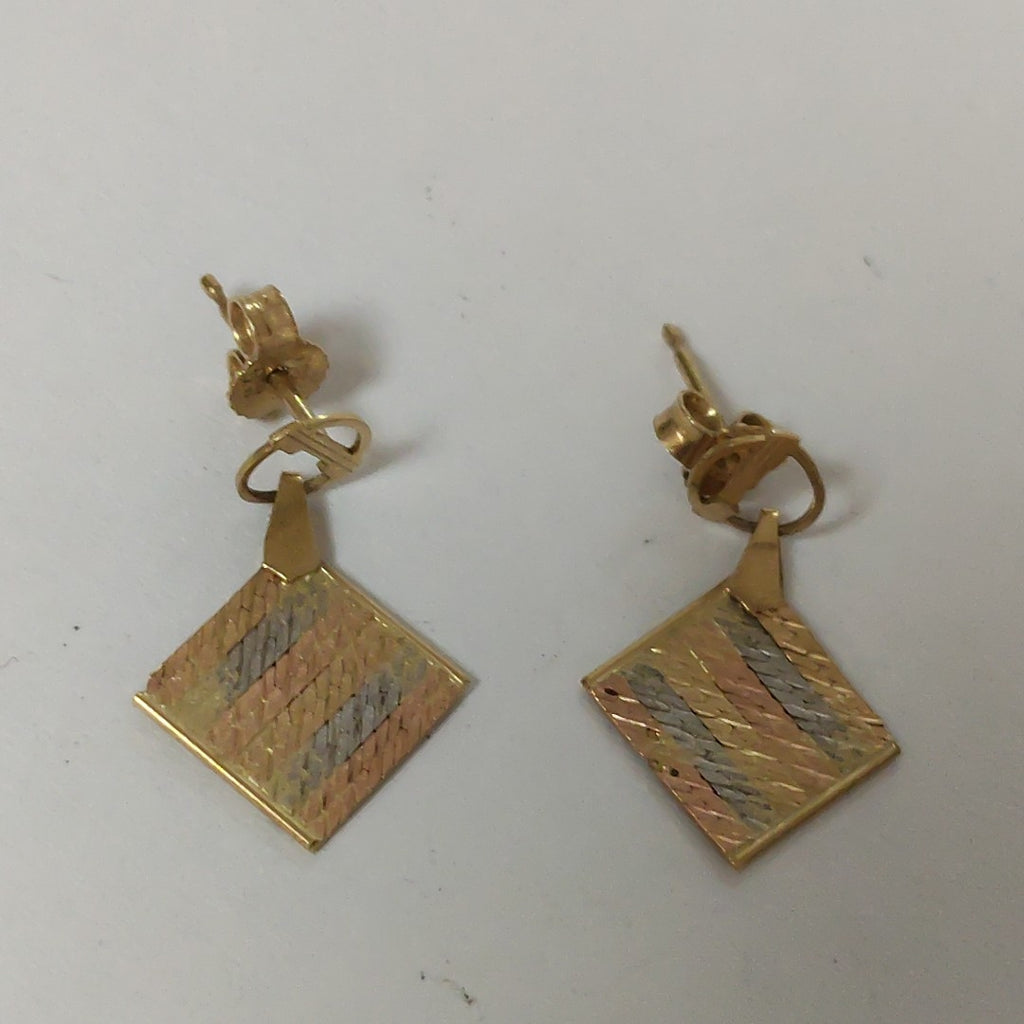 BROQUELES PAR ORO COMBINADO 14 K 1.3 GRMS (SEMINUEVO)