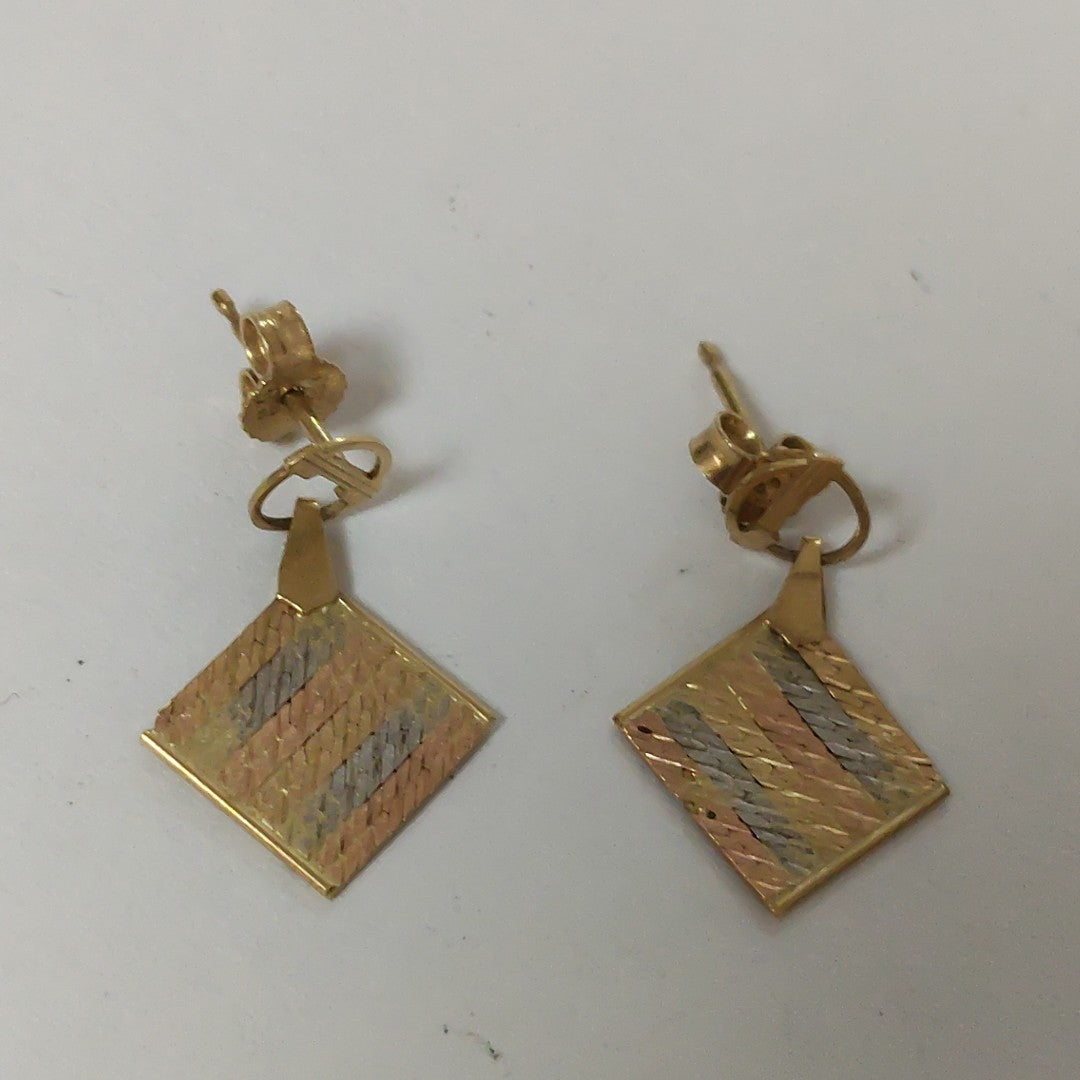 BROQUELES PAR ORO COMBINADO 14 K 1.3 GRMS (SEMINUEVO)