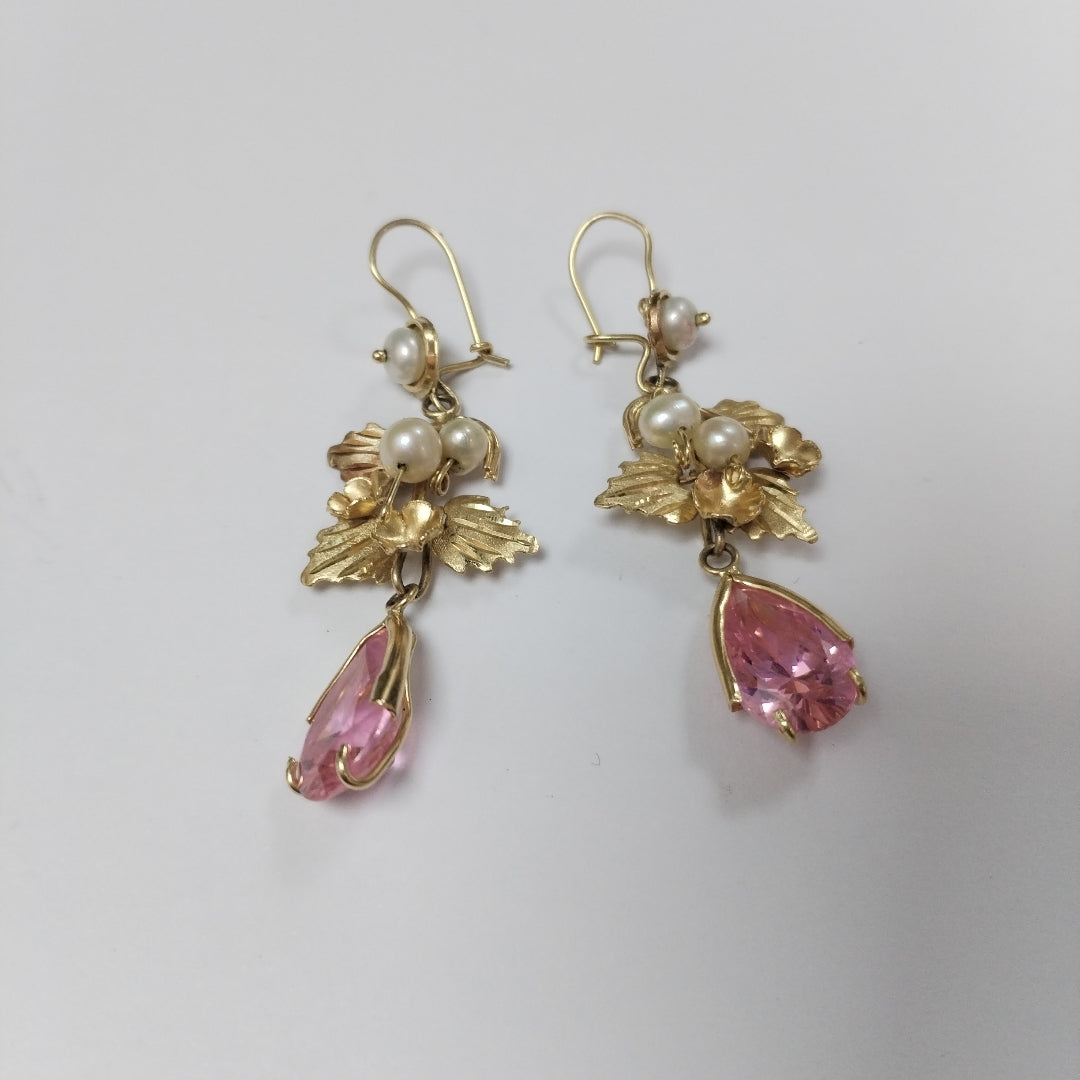 ARETES PAR ORO 14 K 7.8 GRMS (SEMINUEVO)