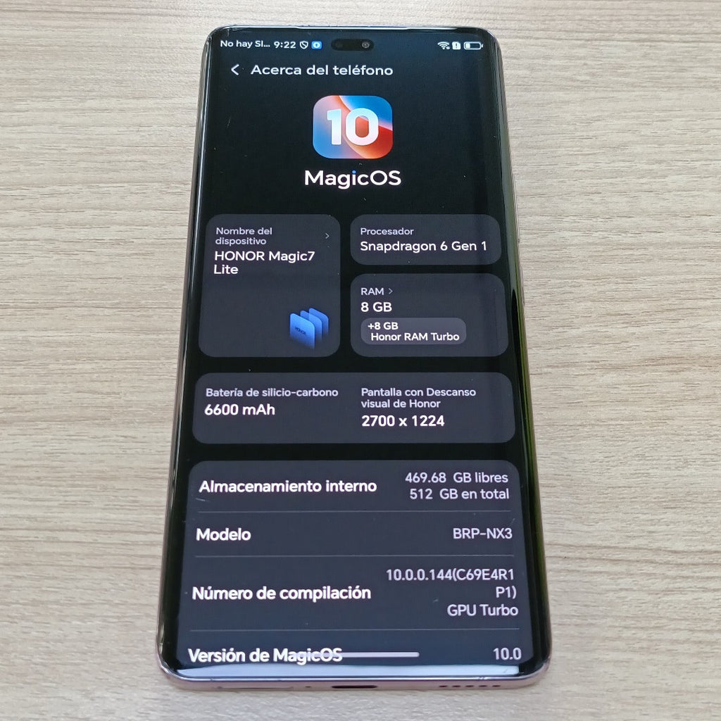 CELULAR HONOR MAGIC 7 LITE BRP-NX3 (2025) 512 GB 8 GB RAM (SEMINUEVO)