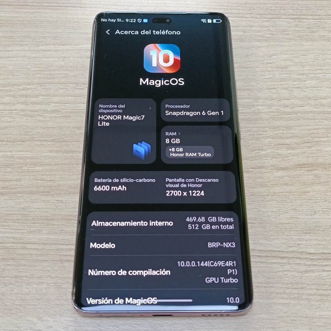 CELULAR HONOR MAGIC 7 LITE BRP-NX3 (2025) 512 GB 8 GB RAM (SEMINUEVO)