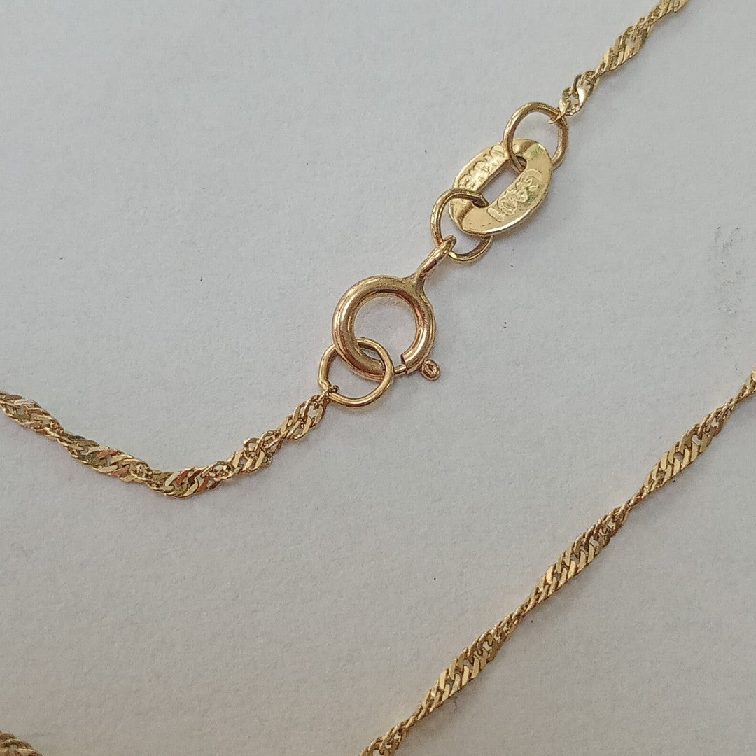 CADENA, MEDALLA RELIGIOSA ORO 10 K 2.1 GRMS (SEMINUEVO)