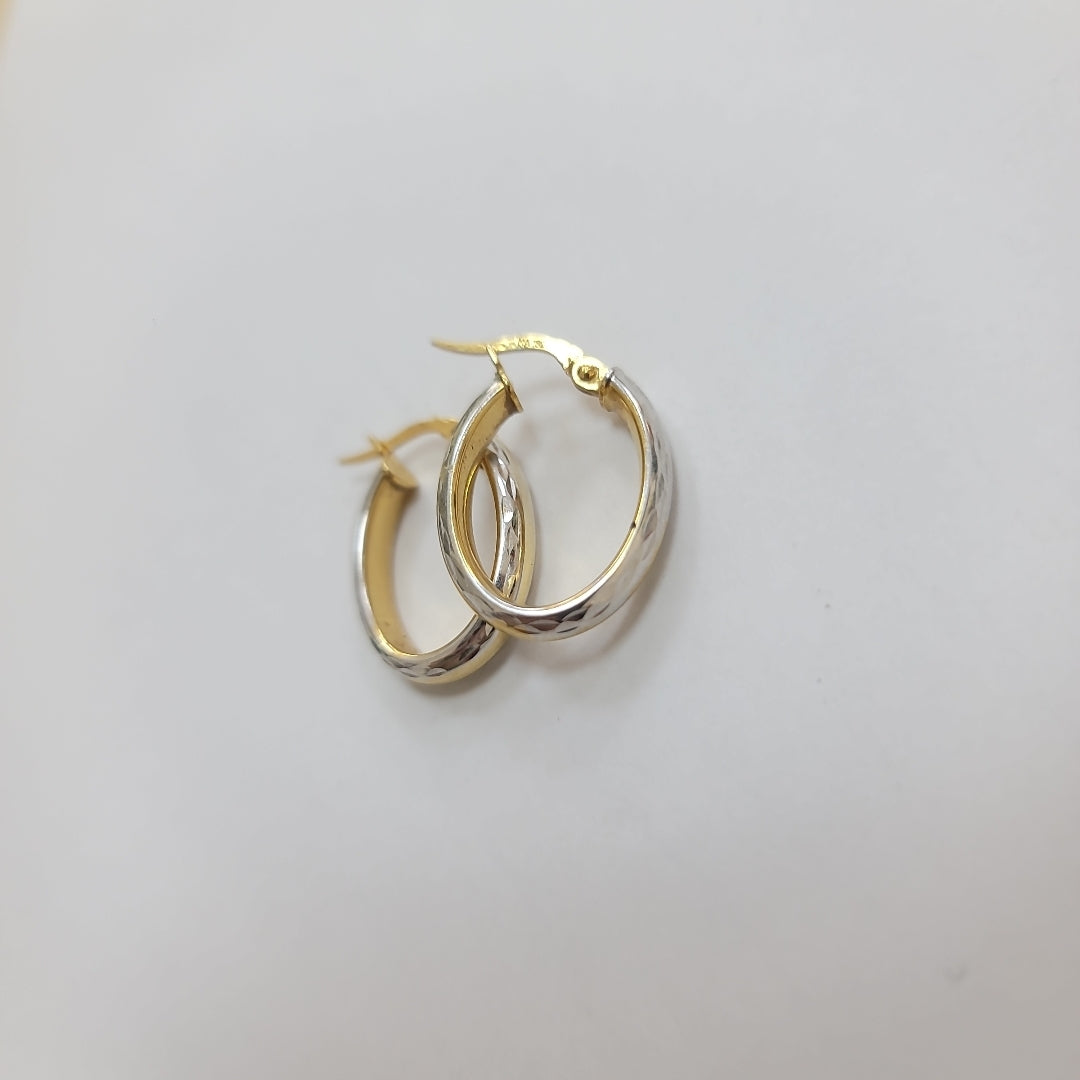 ARRACADAS PAR ORO, ORO COMBINADO 10 K 1.5 GRMS (SEMINUEVO)